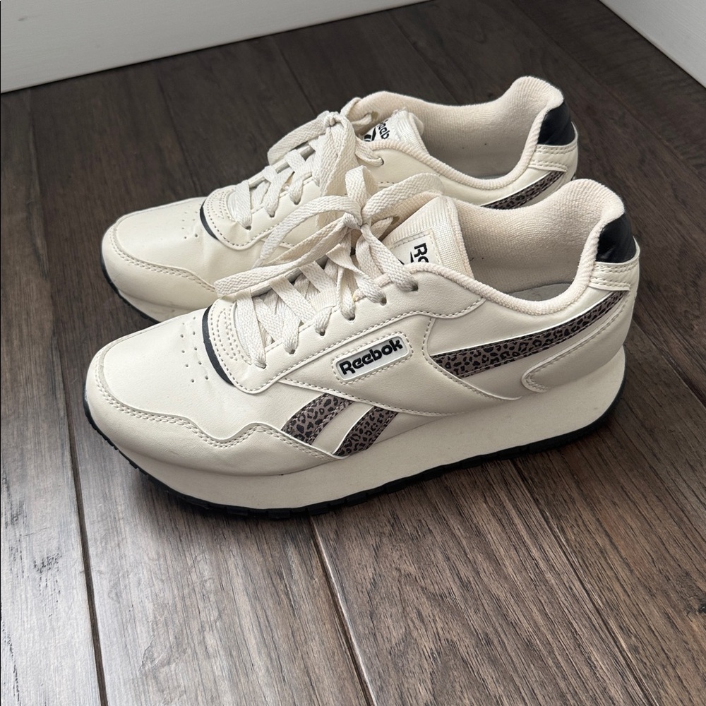 Reebok Cream and Black Sneakers